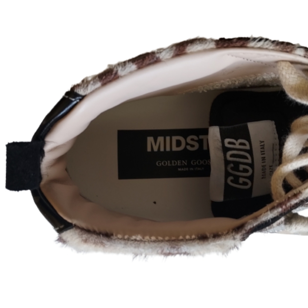 Golden Goose Mid Star Classic Shoe Size 39 Leopard Calf Hair NEW NIB - Picture 5 of 13